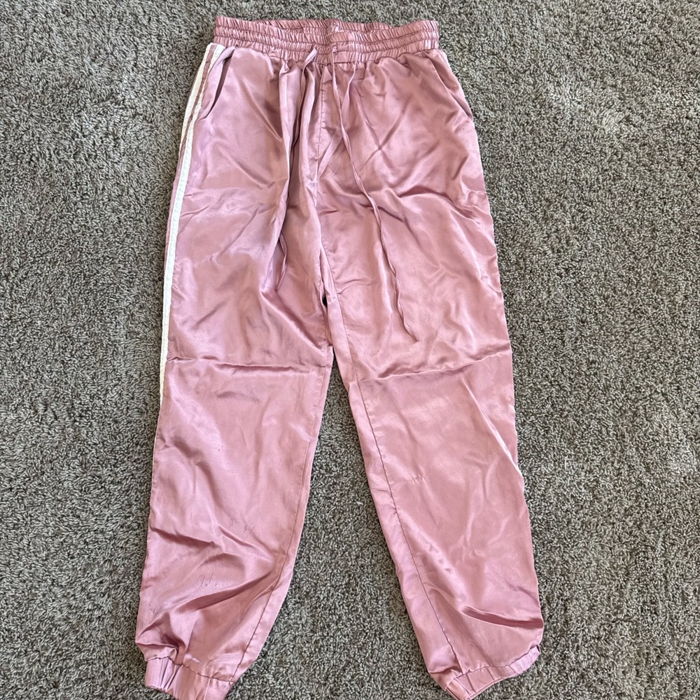 Silk Pink Jogger Pants